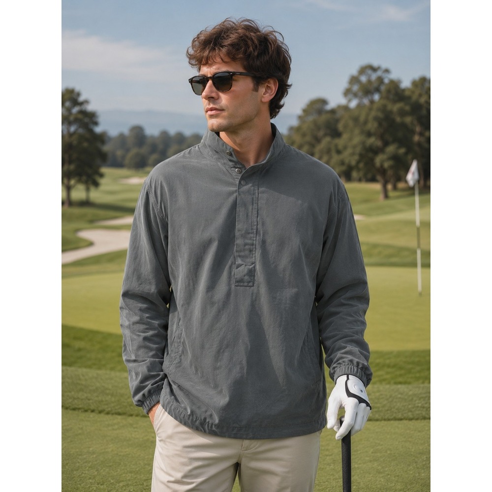 WALTER HAGEN Golf Windbreaker Men's L Gray Prince Of Wales Check Jacket‎ -1301
